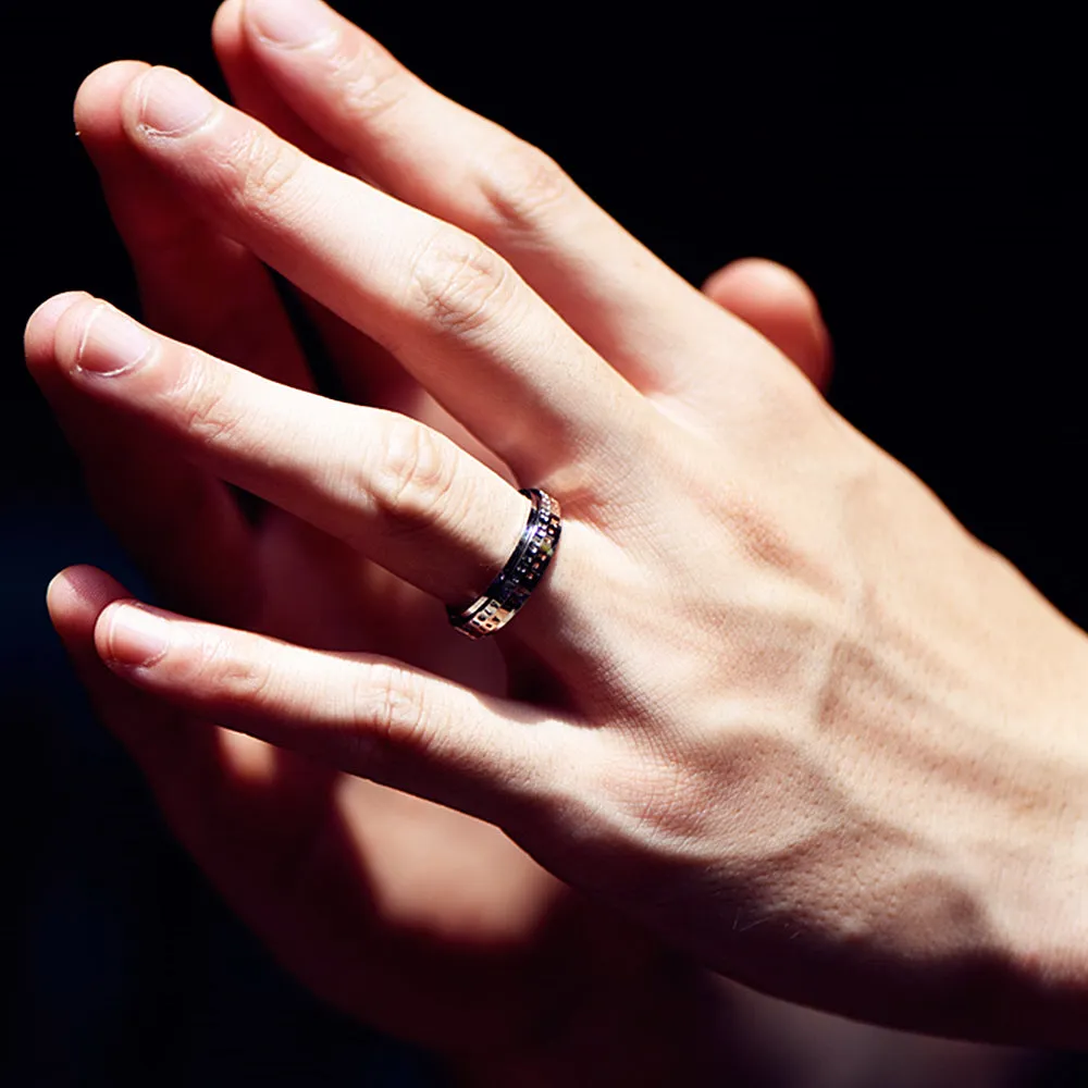 2 Layers Diamond Rotatable 'Special Moment' Wedding Ring