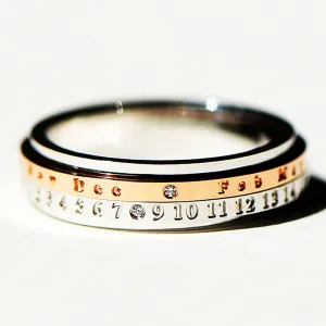 2 Layers Diamond Rotatable 'Special Moment' Wedding Ring