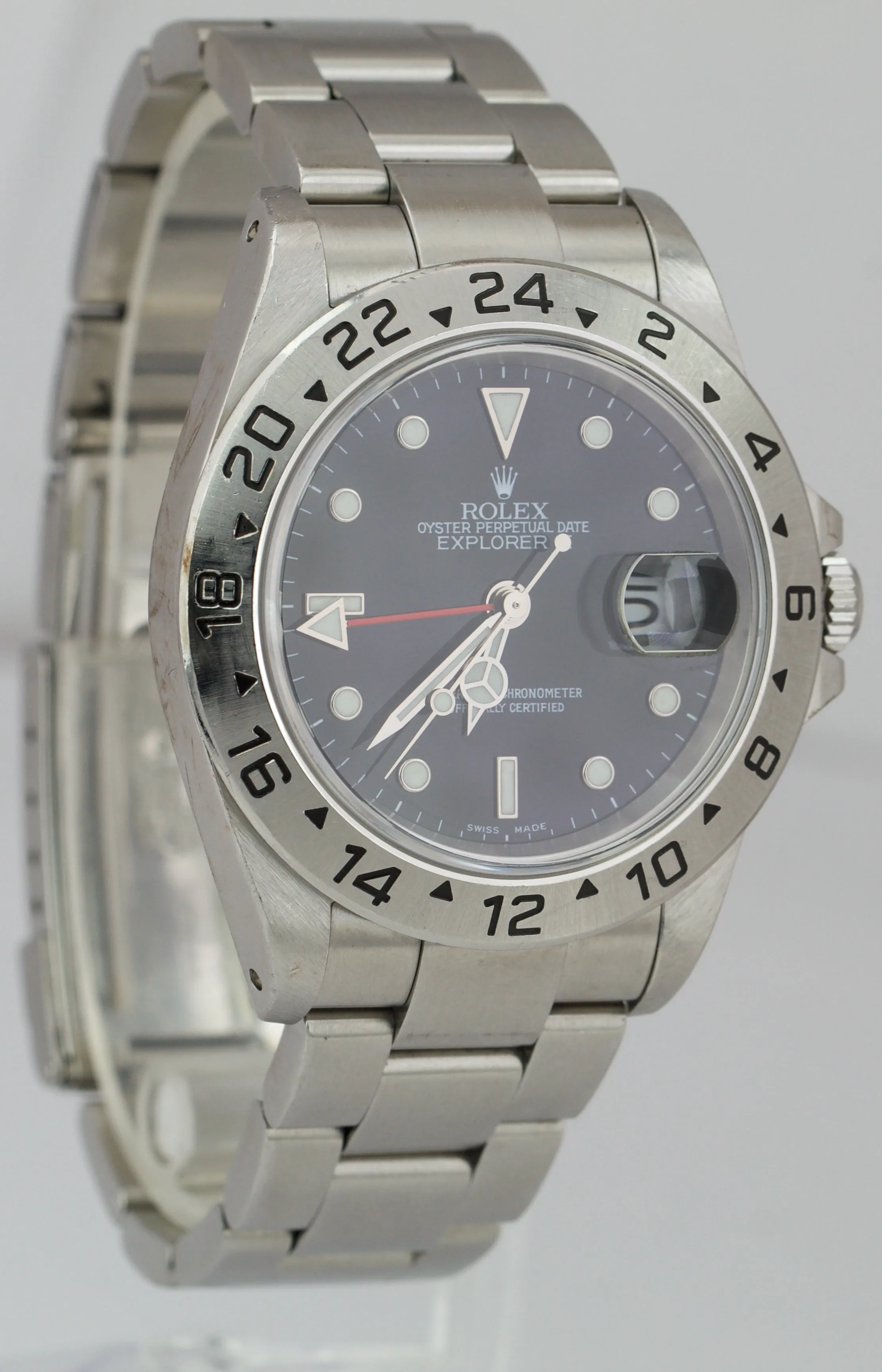 2000 Men's Rolex Explorer II Black Stainless Steel 40mm GMT 16570 40mm Watch B P