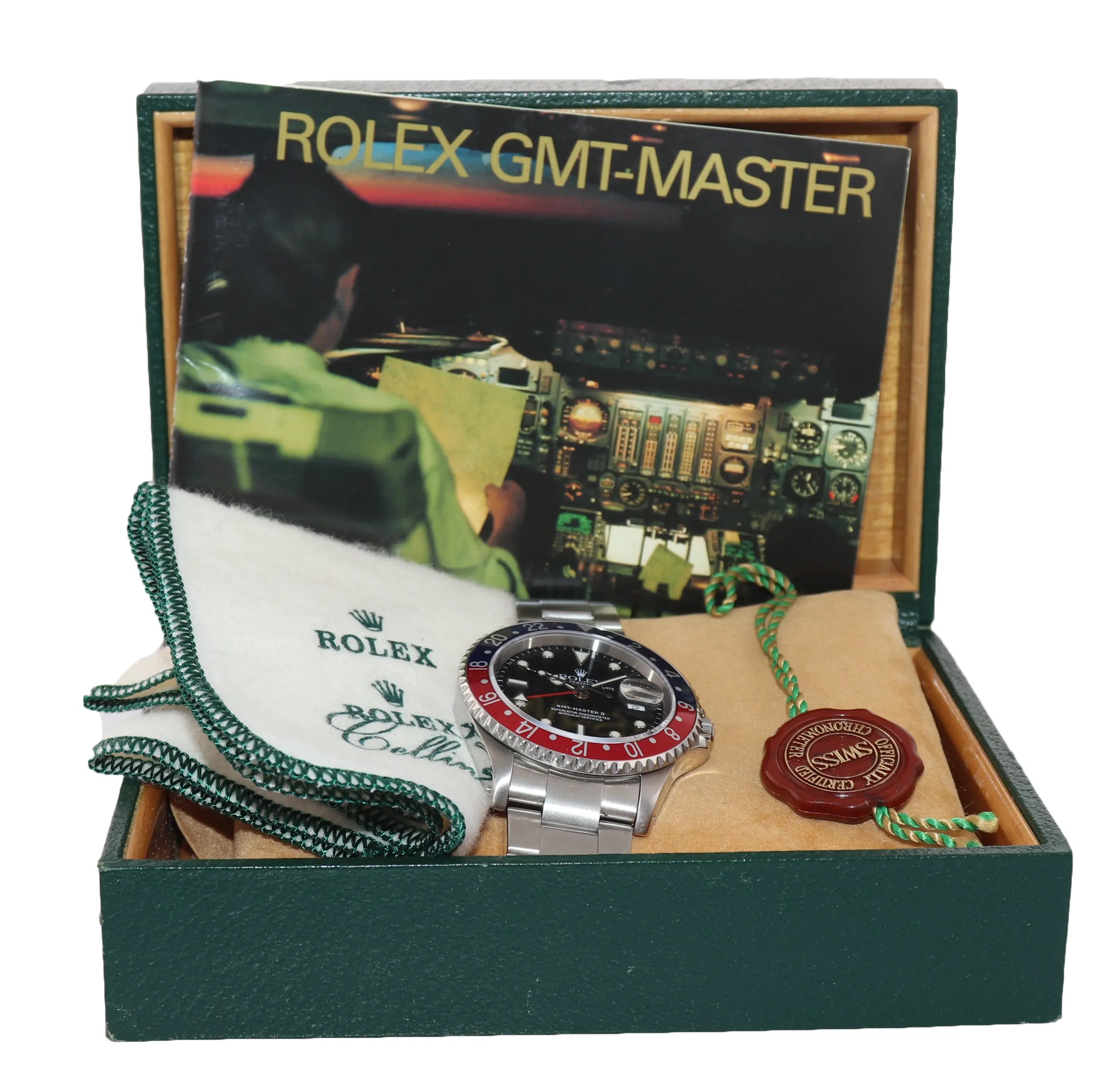 2001 MINT Rolex GMT-Master II Pepsi Steel Blue Red 16710 Watch Watch SEL Box