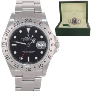 2001 Rolex Explorer II 16570 Stainless Steel Black Dial GMT 40mm Watch Box