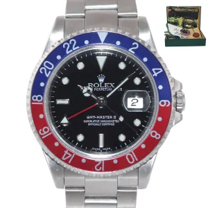 2001 Rolex GMT-Master II Pepsi Steel Blue Red 16710 Watch Watch SEL Box