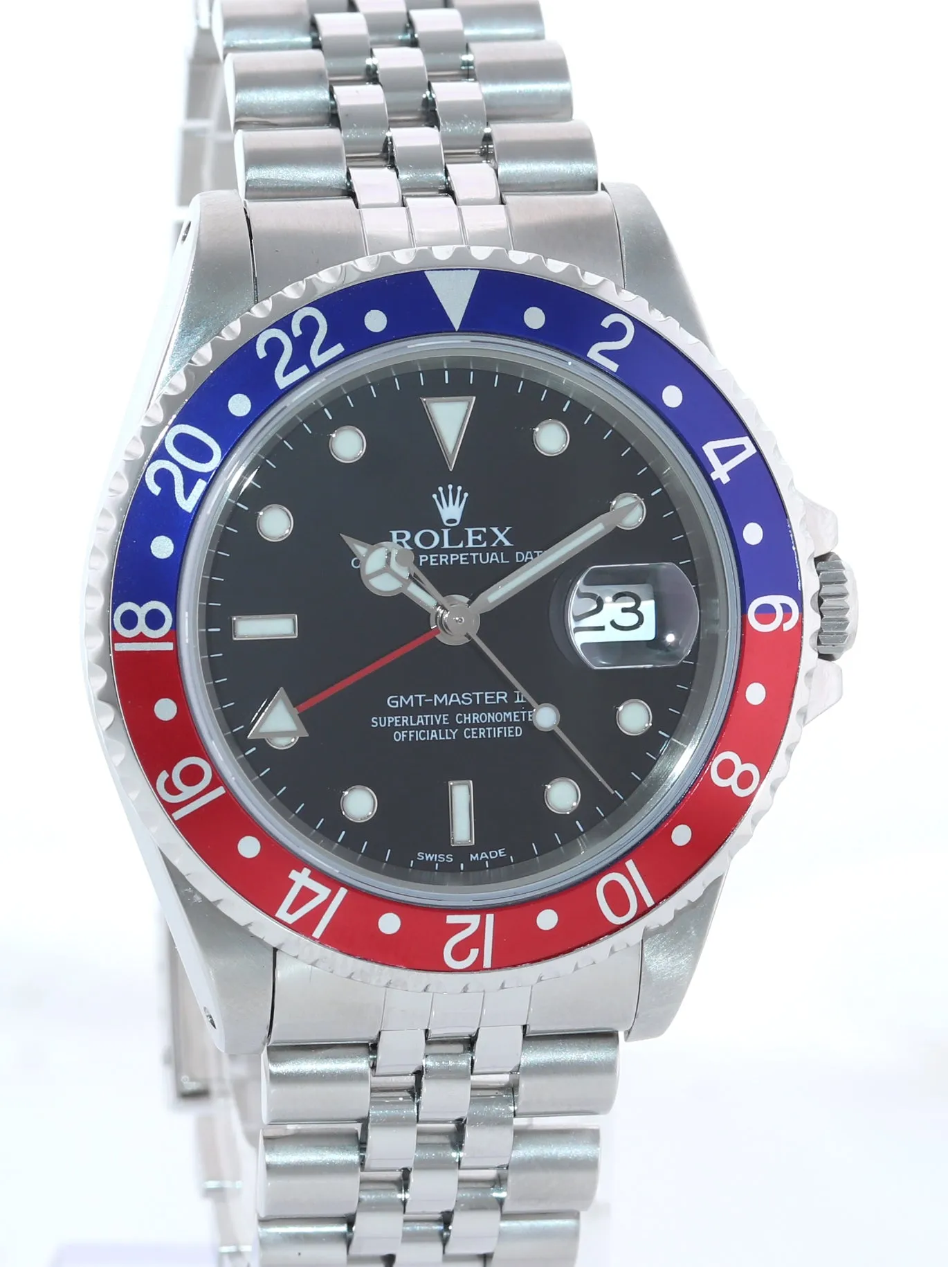 2001 Rolex GMT-Master Pepsi Blue Red Steel 16710 Jubilee Band 40mm Watch Box