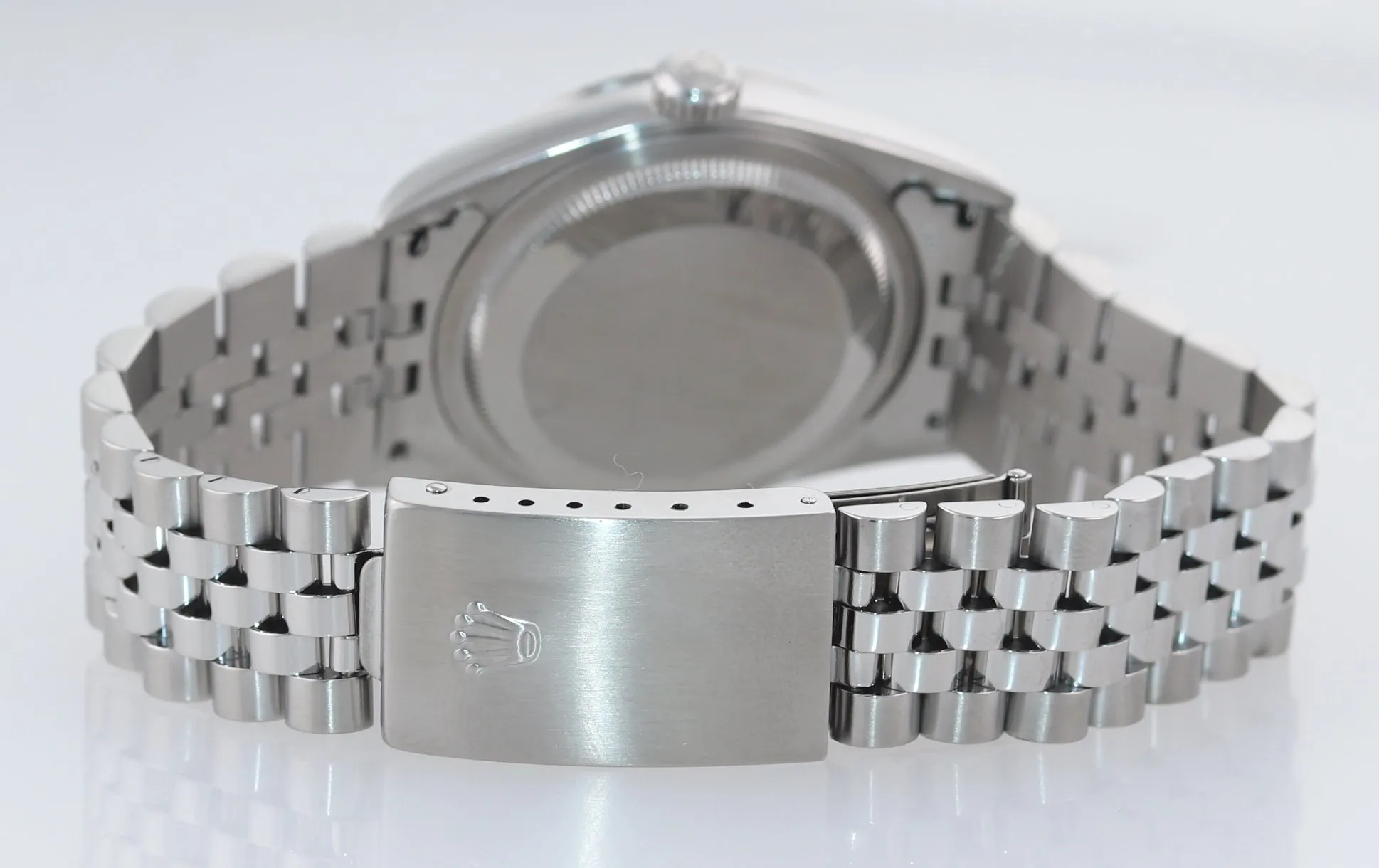 2002 MINT PAPERS Rolex DateJust 36mm 16220 Steel Blue Stick Jubilee Date Watch