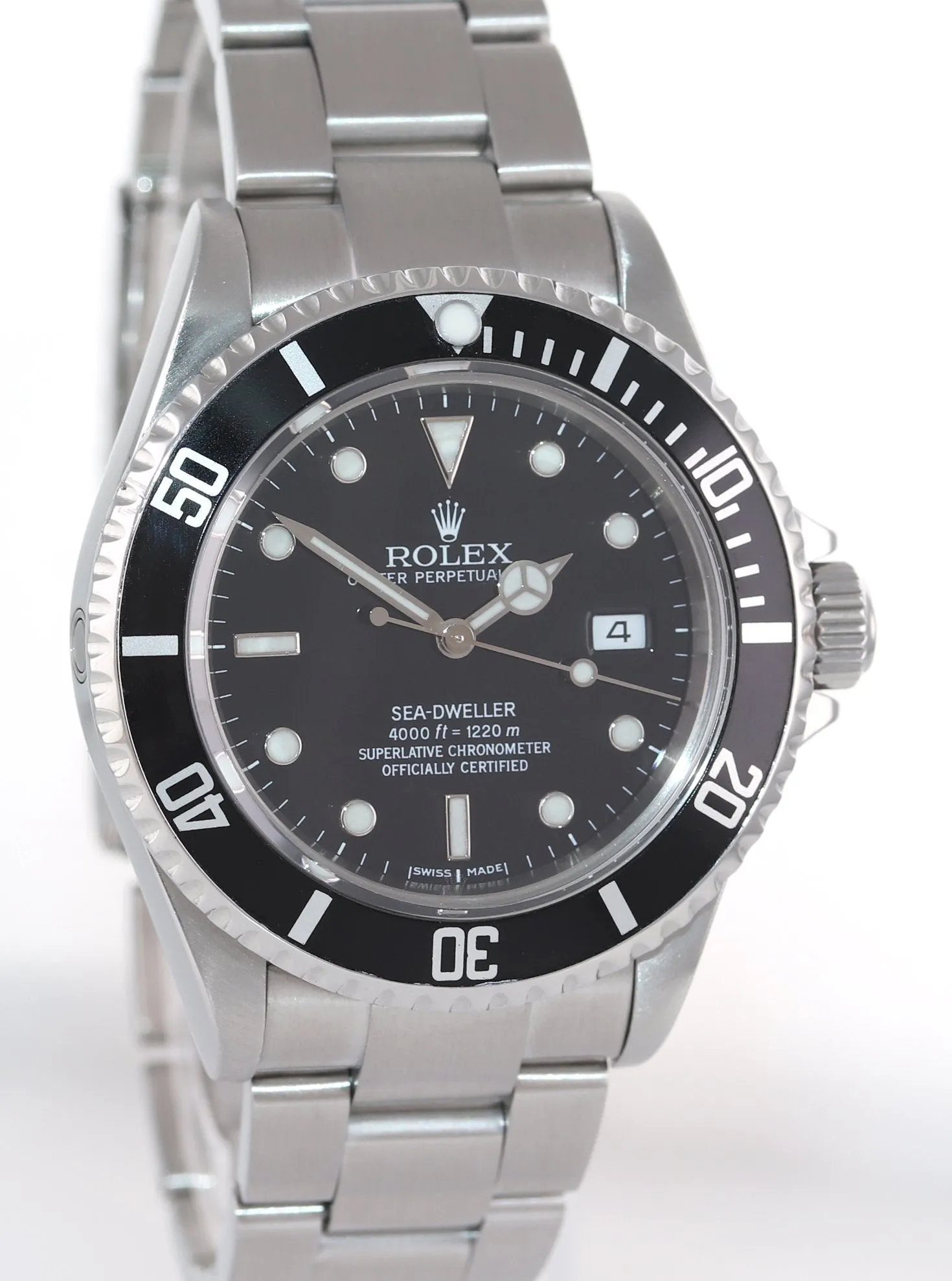 2005 Rolex Sea-Dweller Steel 16600 Black Dial Date 40mm No holes Watch Box
