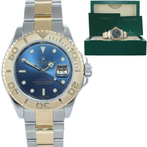 2007 MINT Rolex Yacht-Master 16623 Blue Two Tone Steel 18k Yellow Gold Watch Box