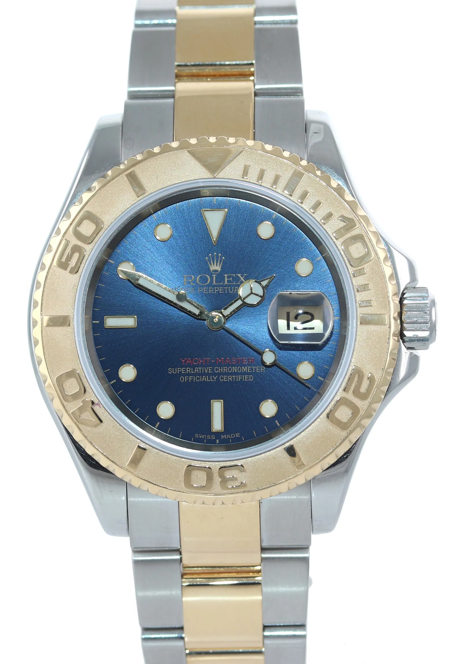 2007 MINT Rolex Yacht-Master 16623 Blue Two Tone Steel 18k Yellow Gold Watch Box