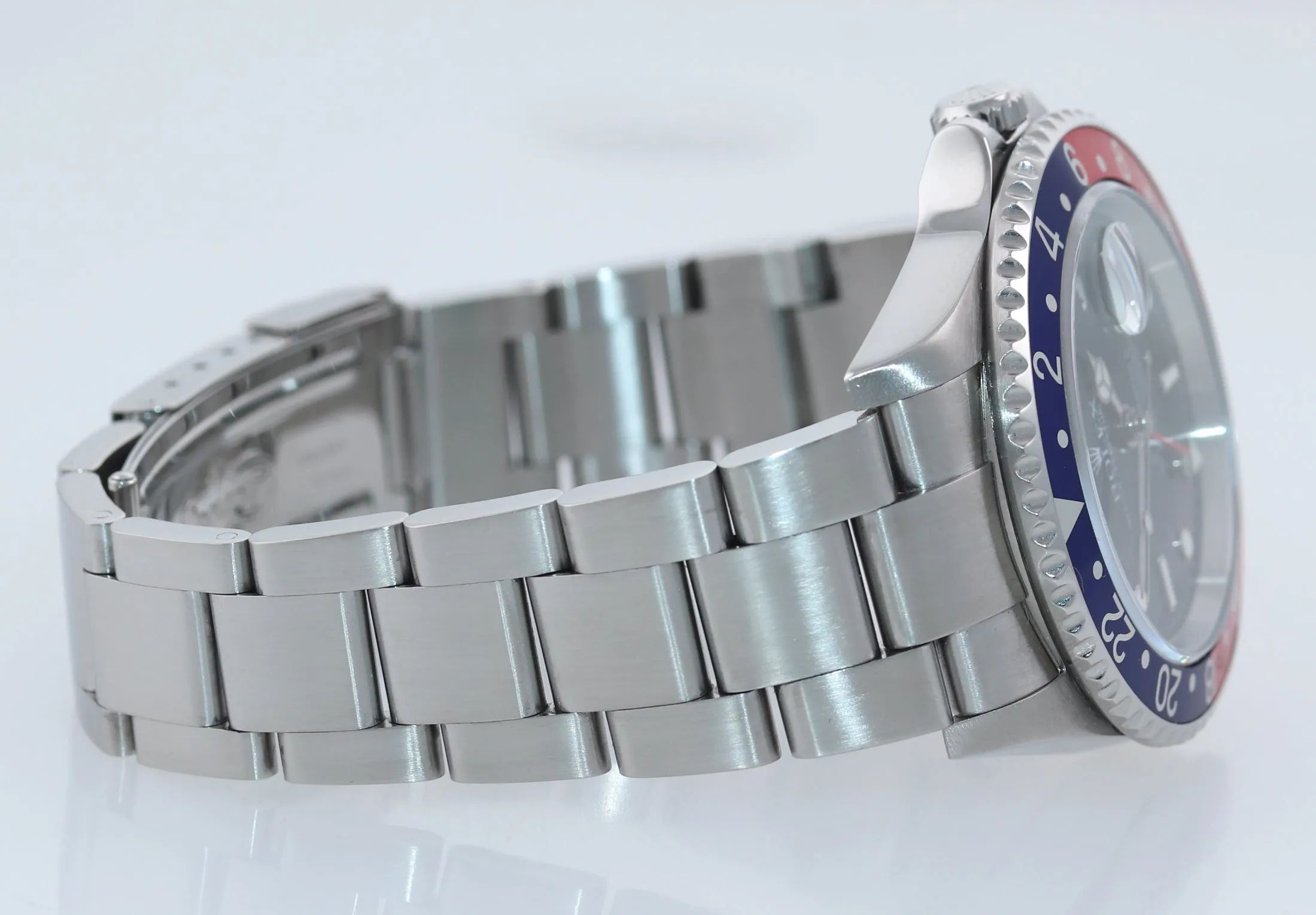 2007 PAPERS Rolex GMT-Master II Pepsi BLRO Steel Blue 16710 Rectangular Watch