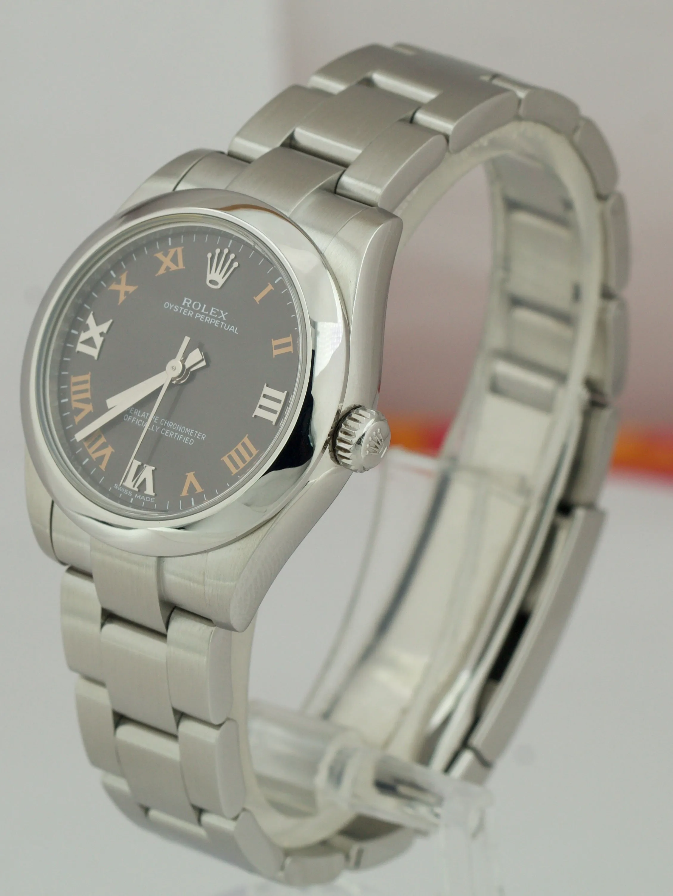2018 MINT Rolex Oyster Perpetual 31 Dark Gray 31mm Mid-Size Oyster 177200 Watch