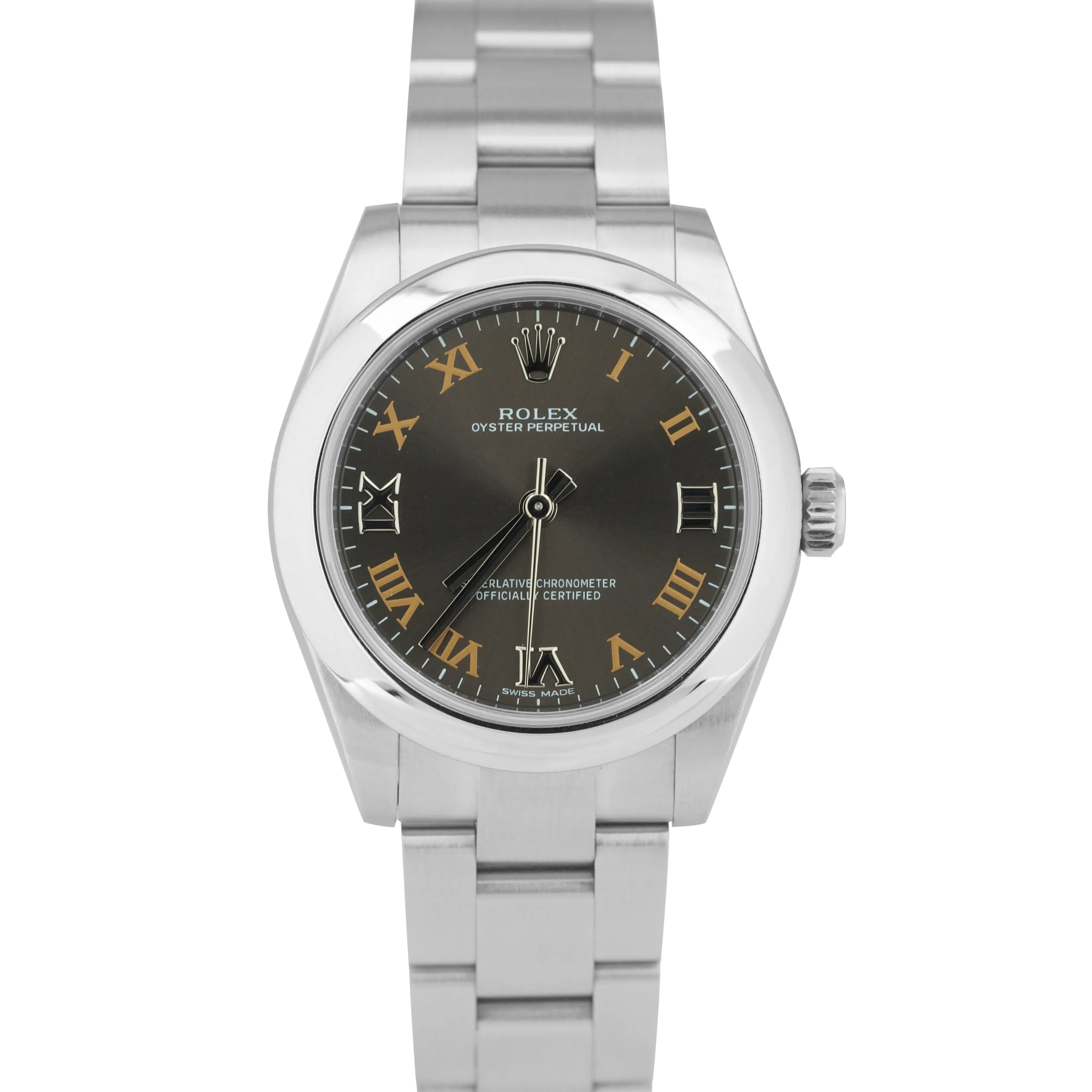 2018 MINT Rolex Oyster Perpetual 31 Dark Gray 31mm Mid-Size Oyster 177200 Watch