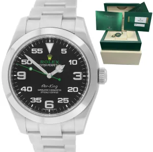2018 Rolex Air-King 40mm Green Black Stainless Steel Arabic 116900 Watch B P