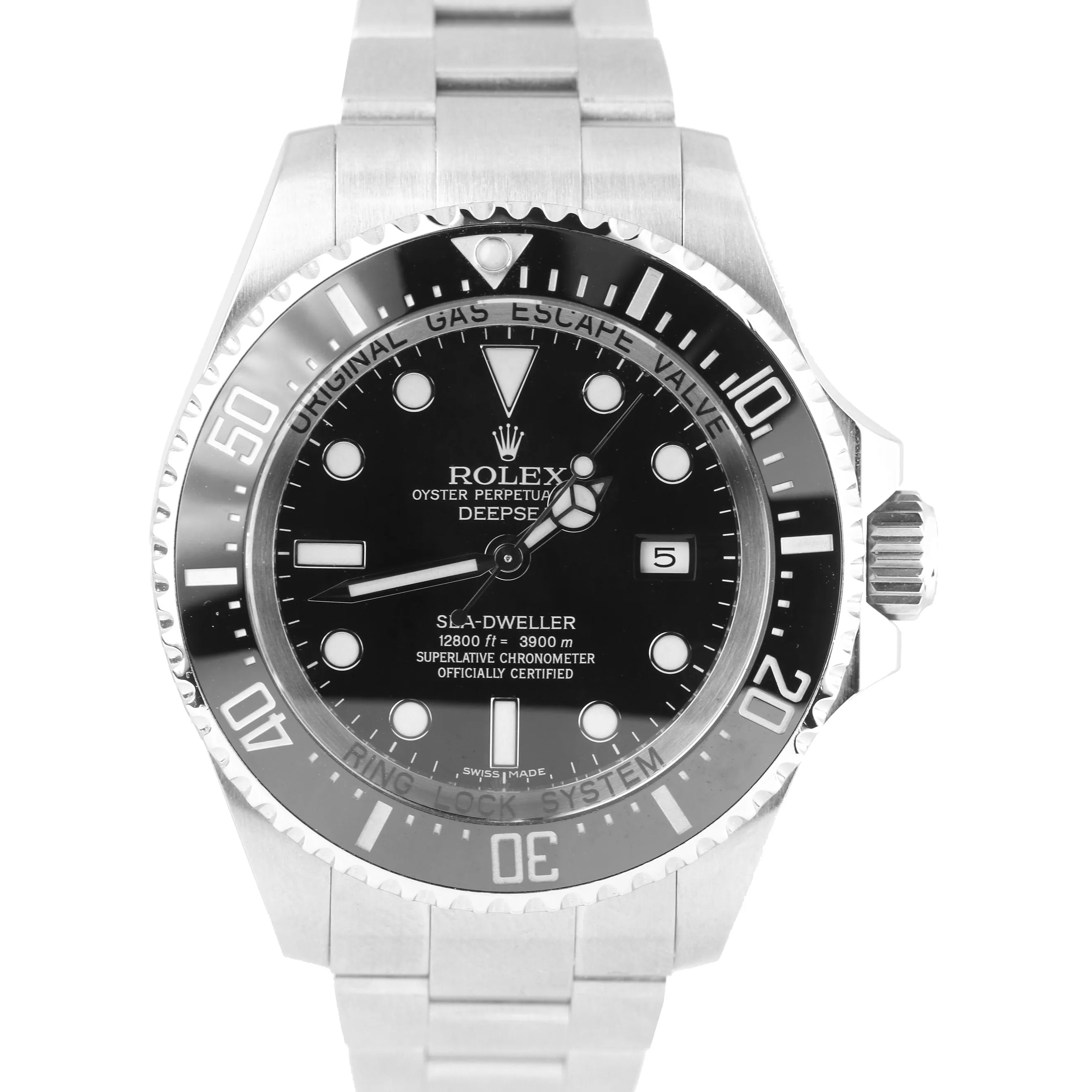 2018 Rolex Sea-Dweller Deepsea Stainless Steel 44mm Black Dive Watch 116660 B P