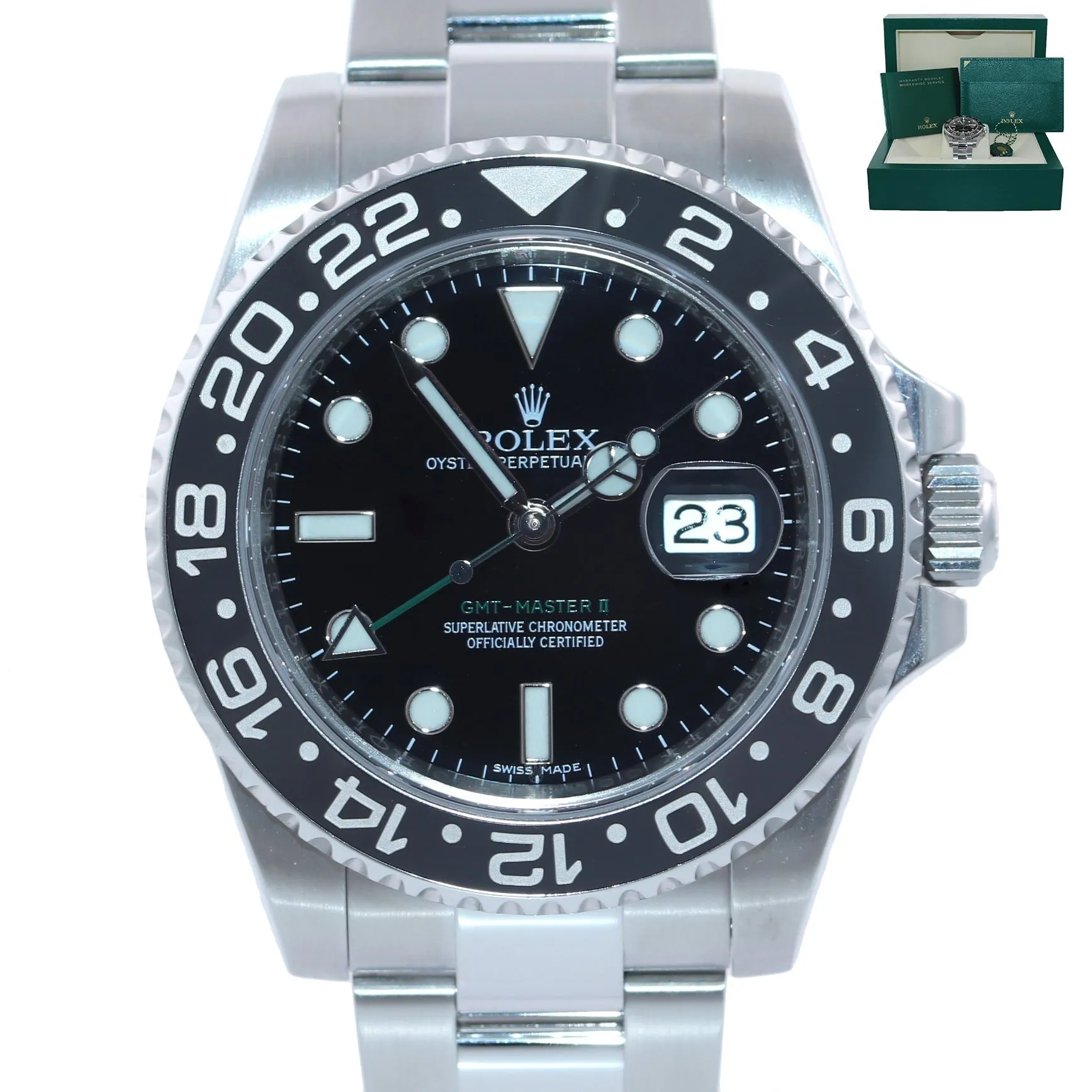 2019 DISCONTINUED Rolex GMT Master II 116710 Steel Ceramic Black Watch Box
