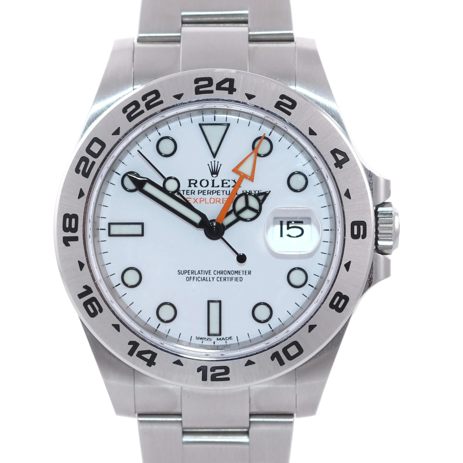 2020 NEW CARD PAPERS Rolex Explorer II 42mm 216570 White Steel Date Watch Box