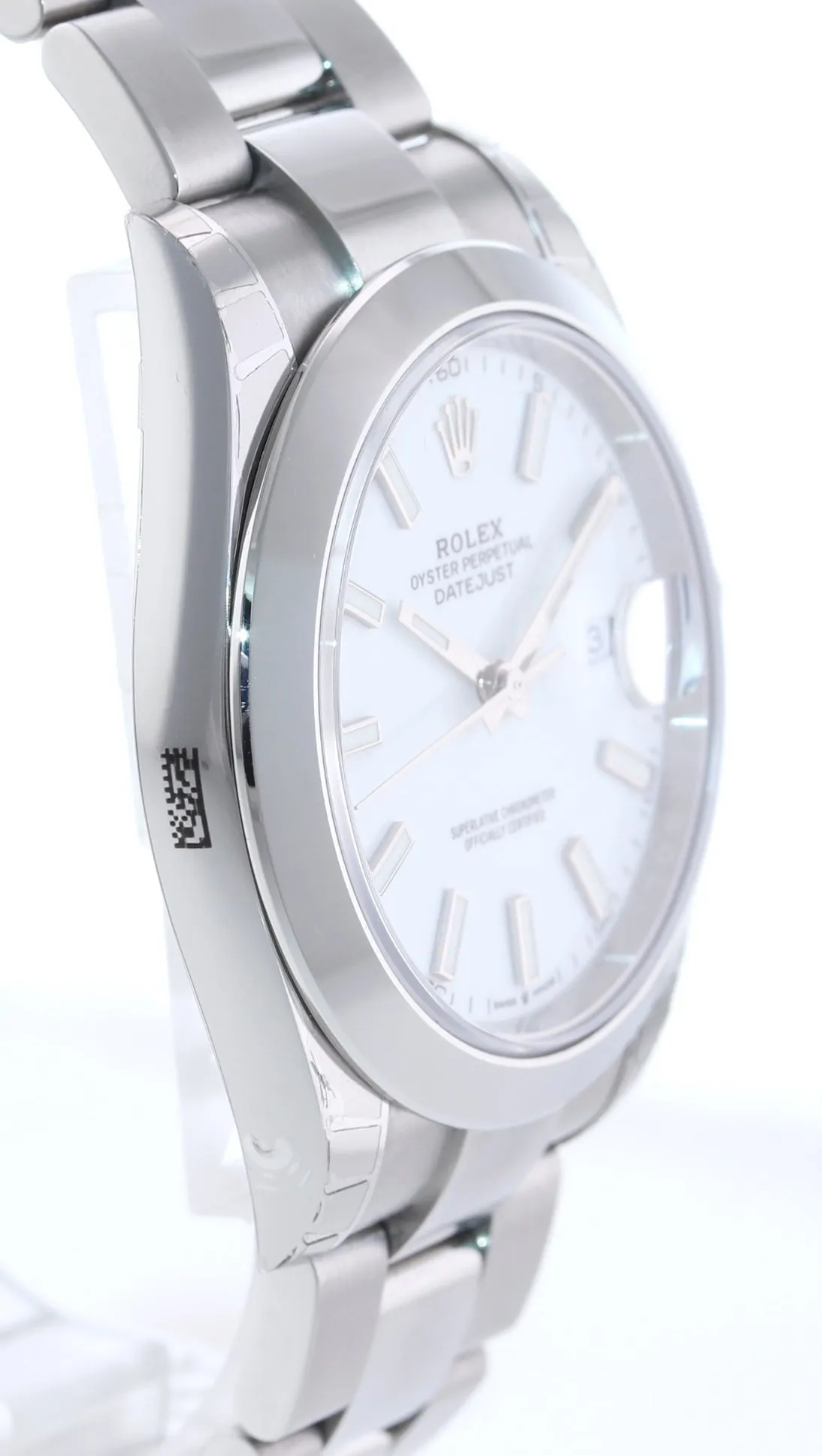 2022 NEW STICKERS PAPERS Rolex DateJust 41 Steel 126300 White Roman Oyster Watch