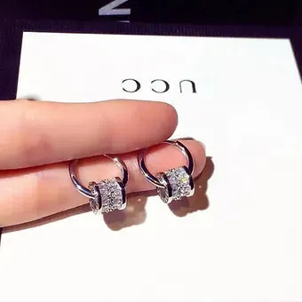 2023 New Designer Earrings Round Super Shiny Zircon Earrings Charming Luxury