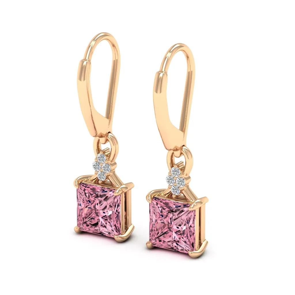 2.65 d.e.w cts Monica Moissanite Dangle Earrings