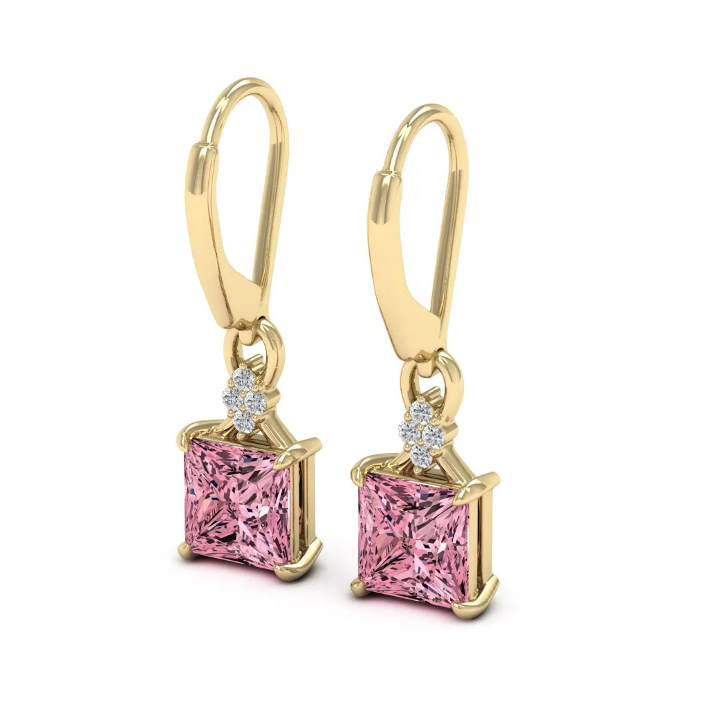 2.65 d.e.w cts Monica Moissanite Dangle Earrings