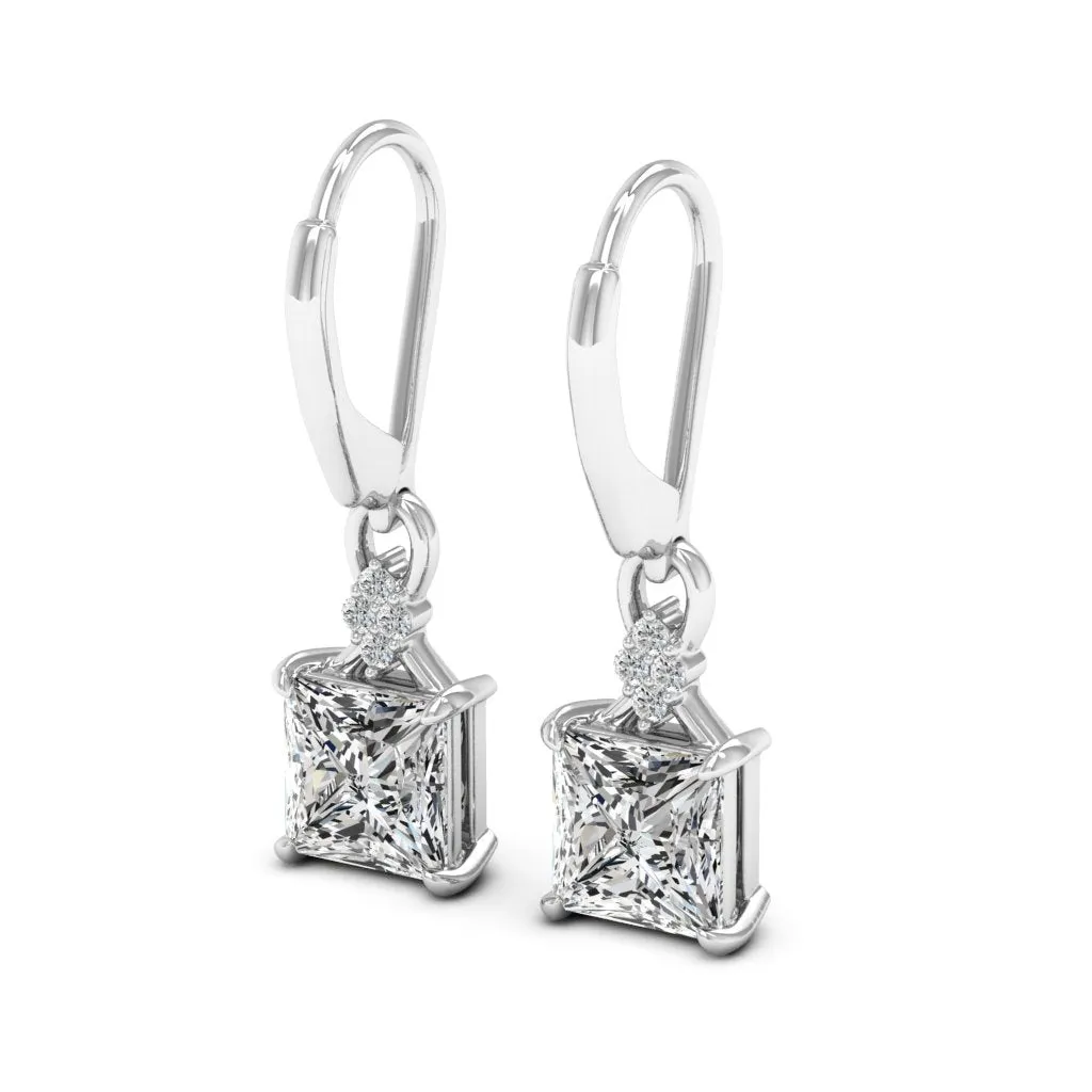 2.65 d.e.w cts Monica Moissanite Dangle Earrings