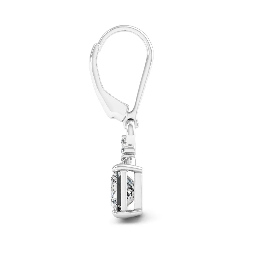 2.65 d.e.w cts Monica Moissanite Dangle Earrings