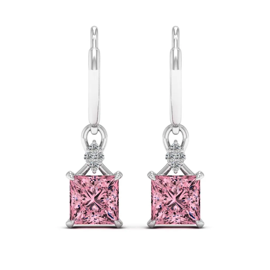 2.65 d.e.w cts Monica Moissanite Dangle Earrings