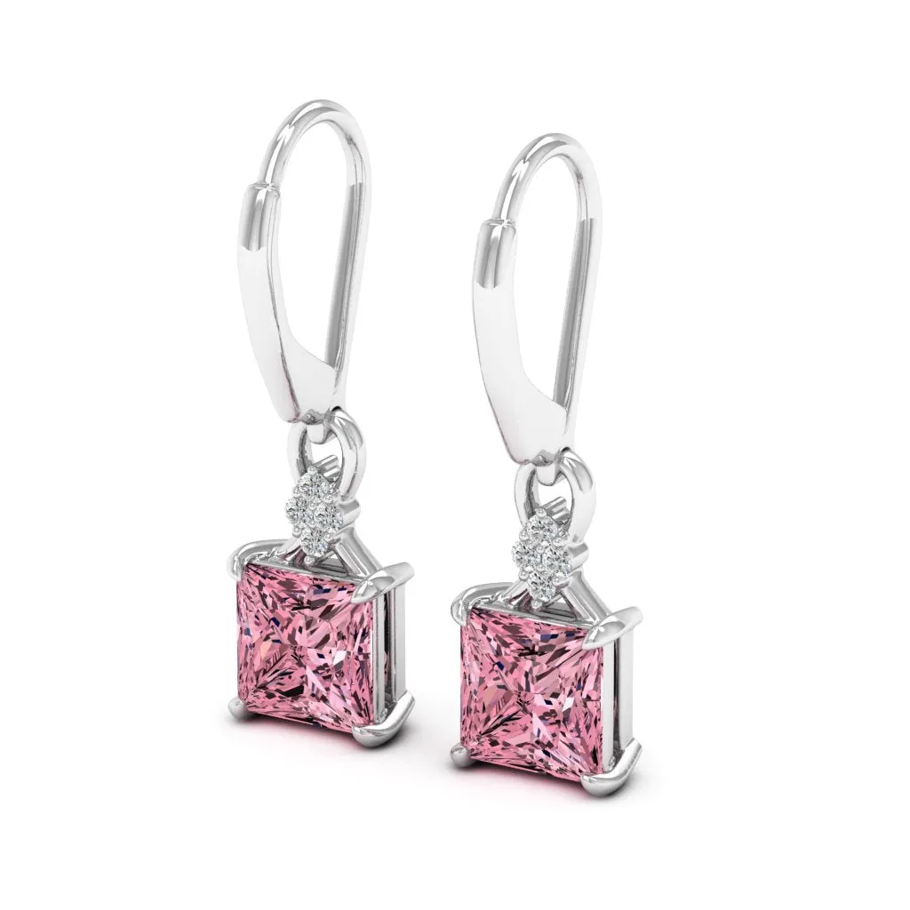 2.65 d.e.w cts Monica Moissanite Dangle Earrings