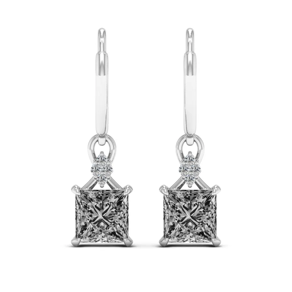 2.65 d.e.w cts Monica Moissanite Dangle Earrings
