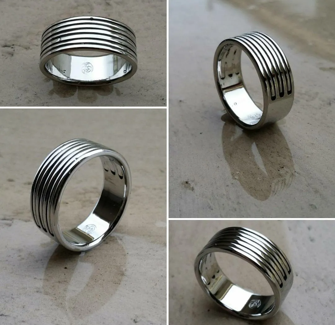 29 "TRIPLEX" handmade stainless steel ring (not casted) womens jewelry hypoallergenic rings