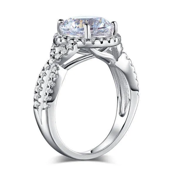 3.0Ct Round Diamond Luxury Twisted Engagement Ring