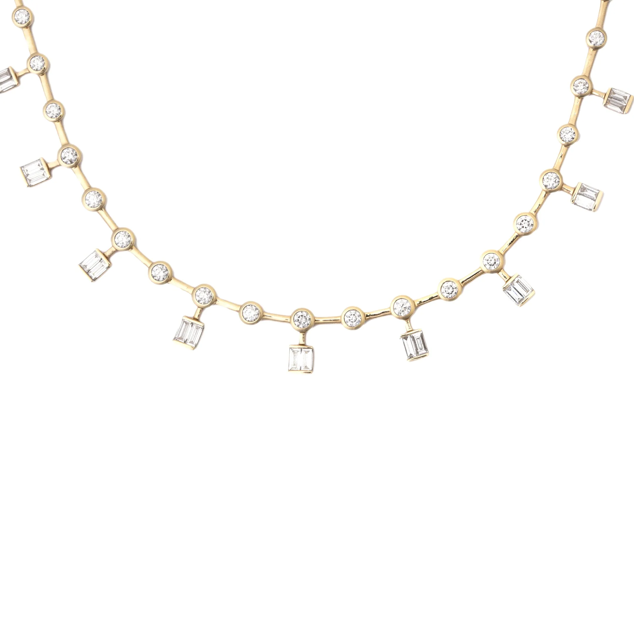 4.04ct 18k Yellow Gold Diamond Necklace