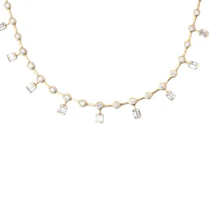 4.04ct 18k Yellow Gold Diamond Necklace