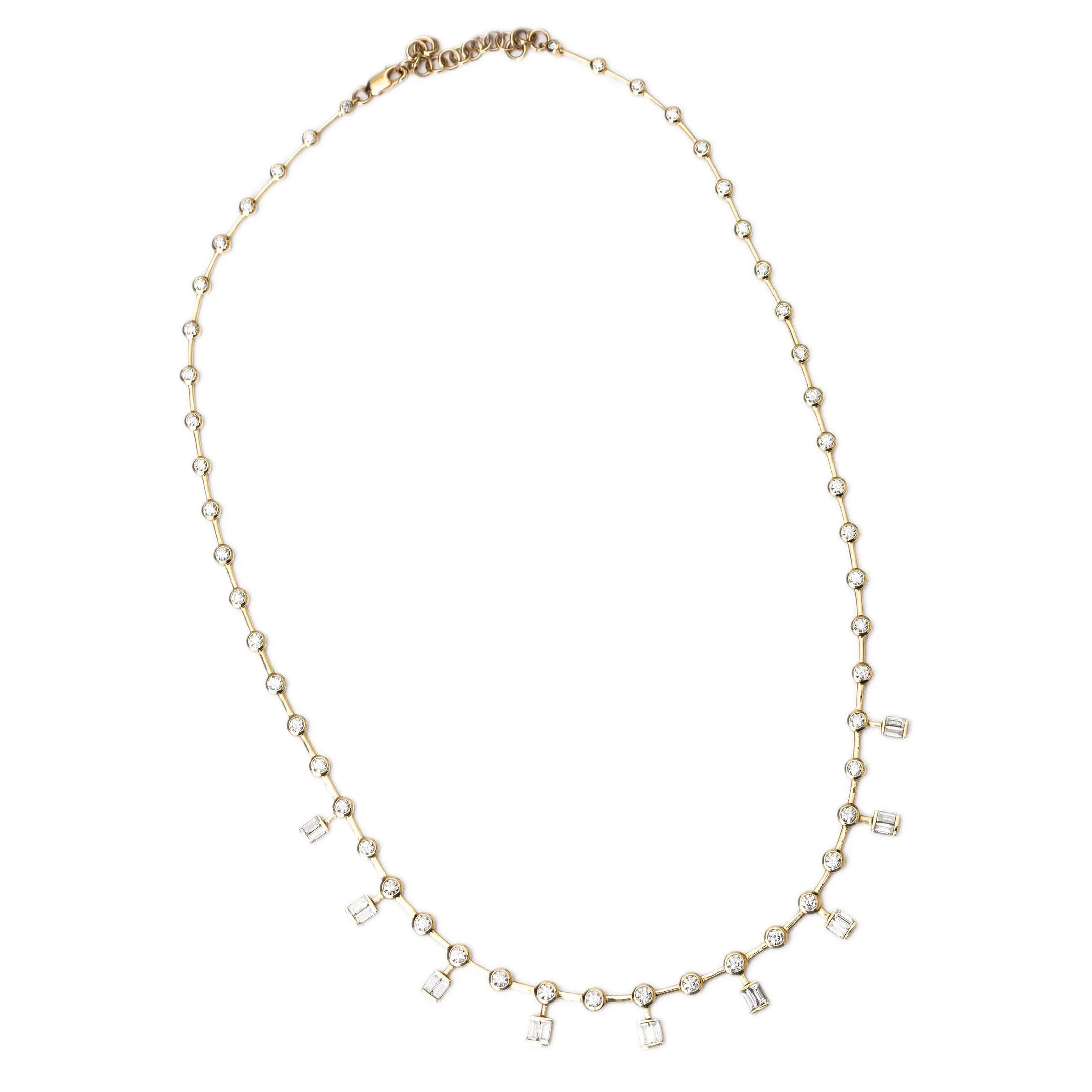 4.04ct 18k Yellow Gold Diamond Necklace