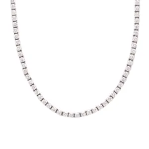 8.05ct 18k White Gold Diamond Necklace