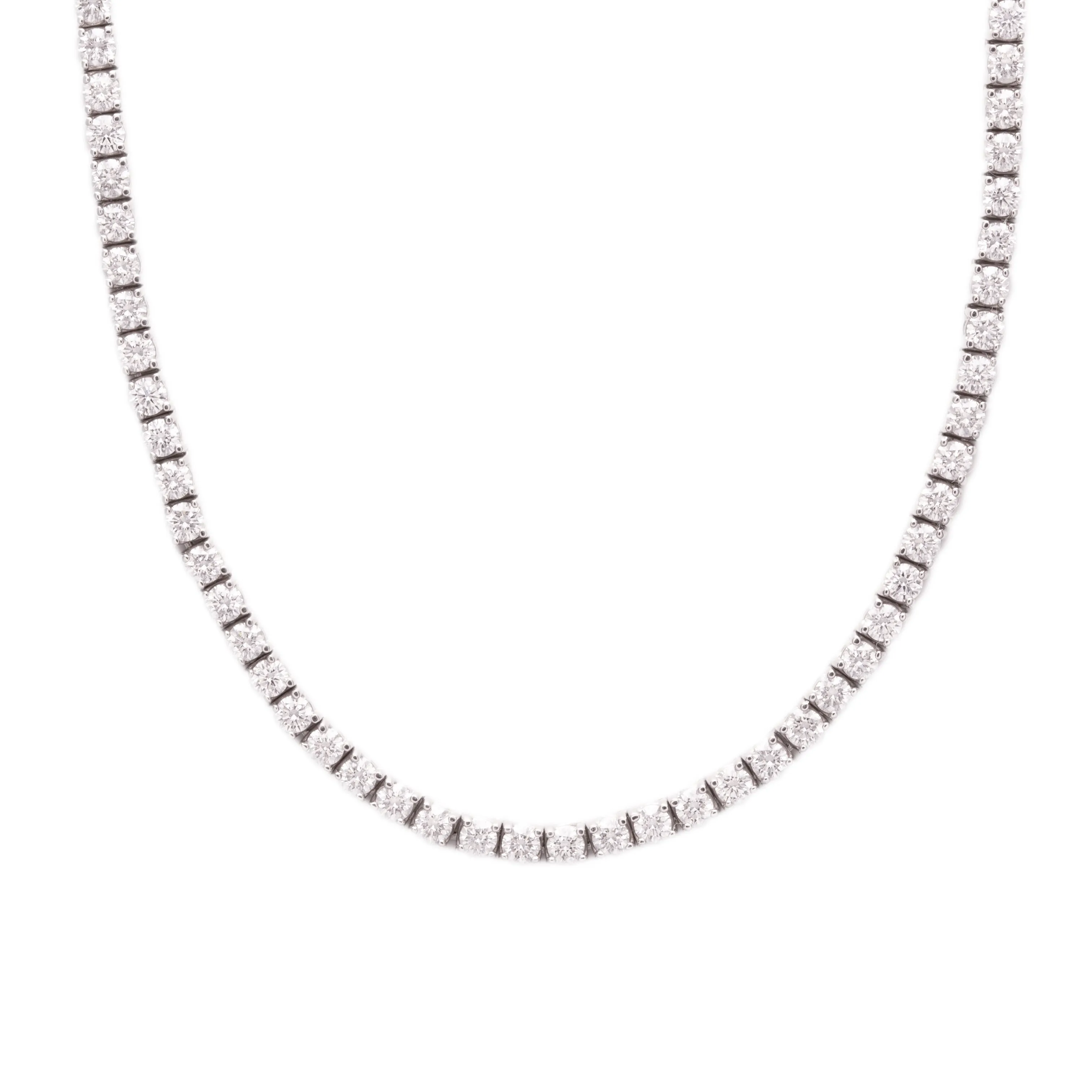 8.05ct 18k White Gold Diamond Necklace