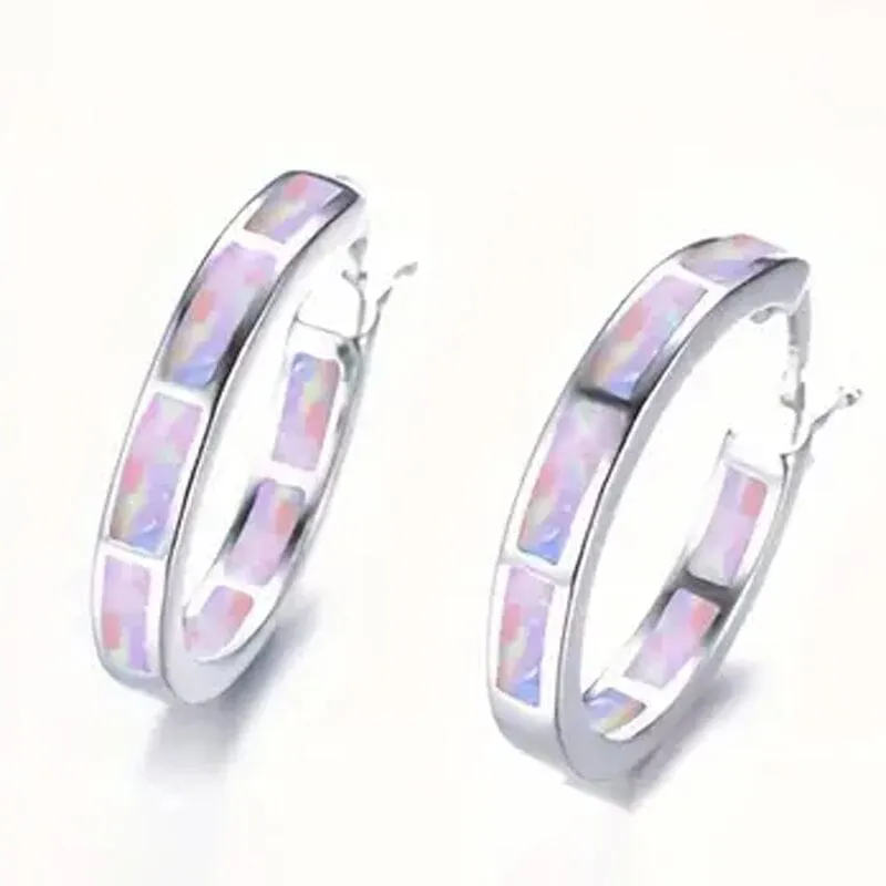 925 Sterling Silver Circular Hoop Earrings