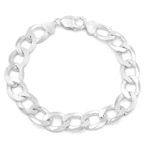 925 Sterling Silver Solid Cuban 12.5mm ITProLux Curb Link Bracelet