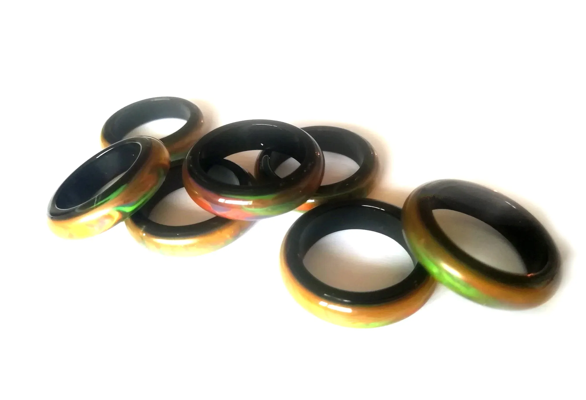 Agate Mood Ring Thicker Design Size 7