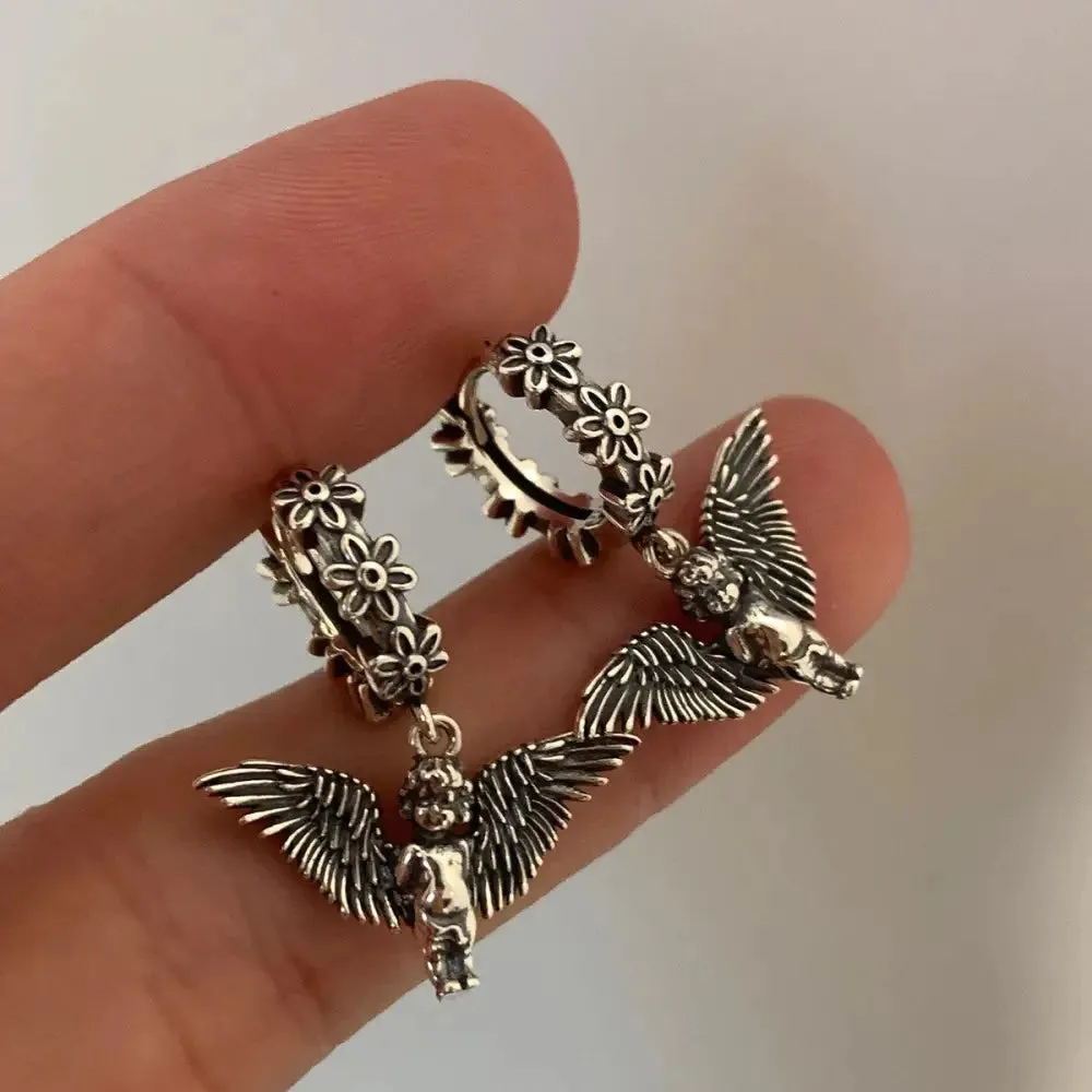 Angel Aesthetic Earrings for Y2K and Grandmacore Styles