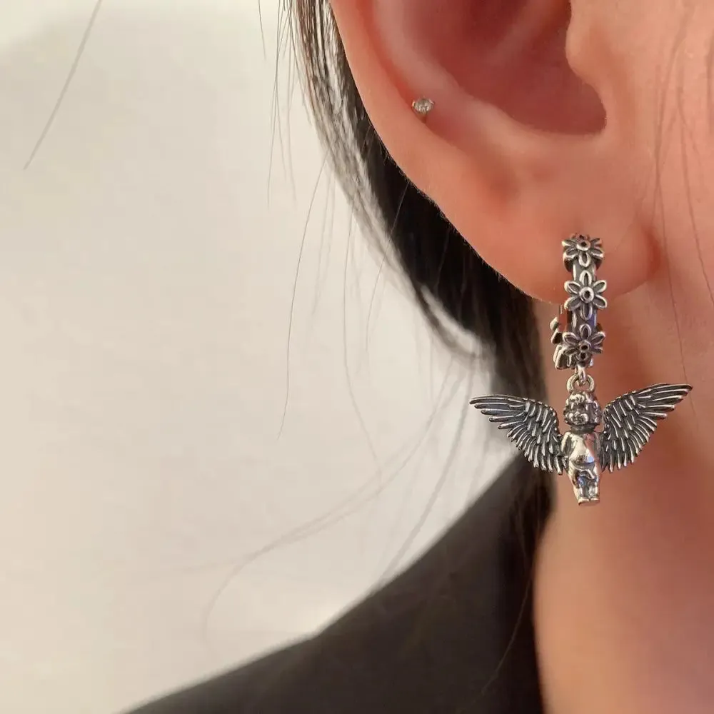 Angel Aesthetic Earrings for Y2K and Grandmacore Styles