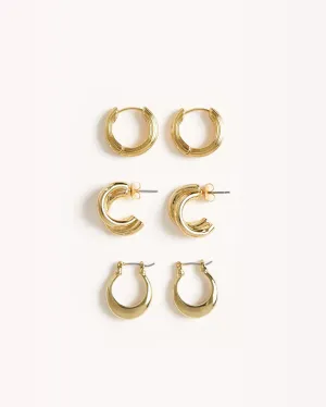 ANITA 3 PACK EARRINGS - GOLD PLATED 18K