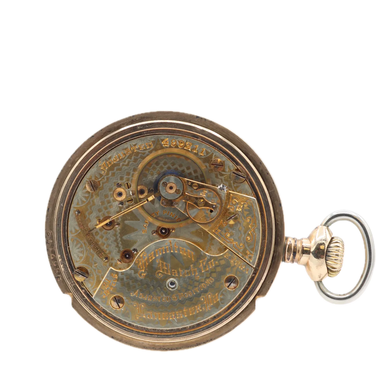 Antique 18s Hamilton Two Tone Rare 21 Jewel Railroad Pocket Watch 940 10k GF