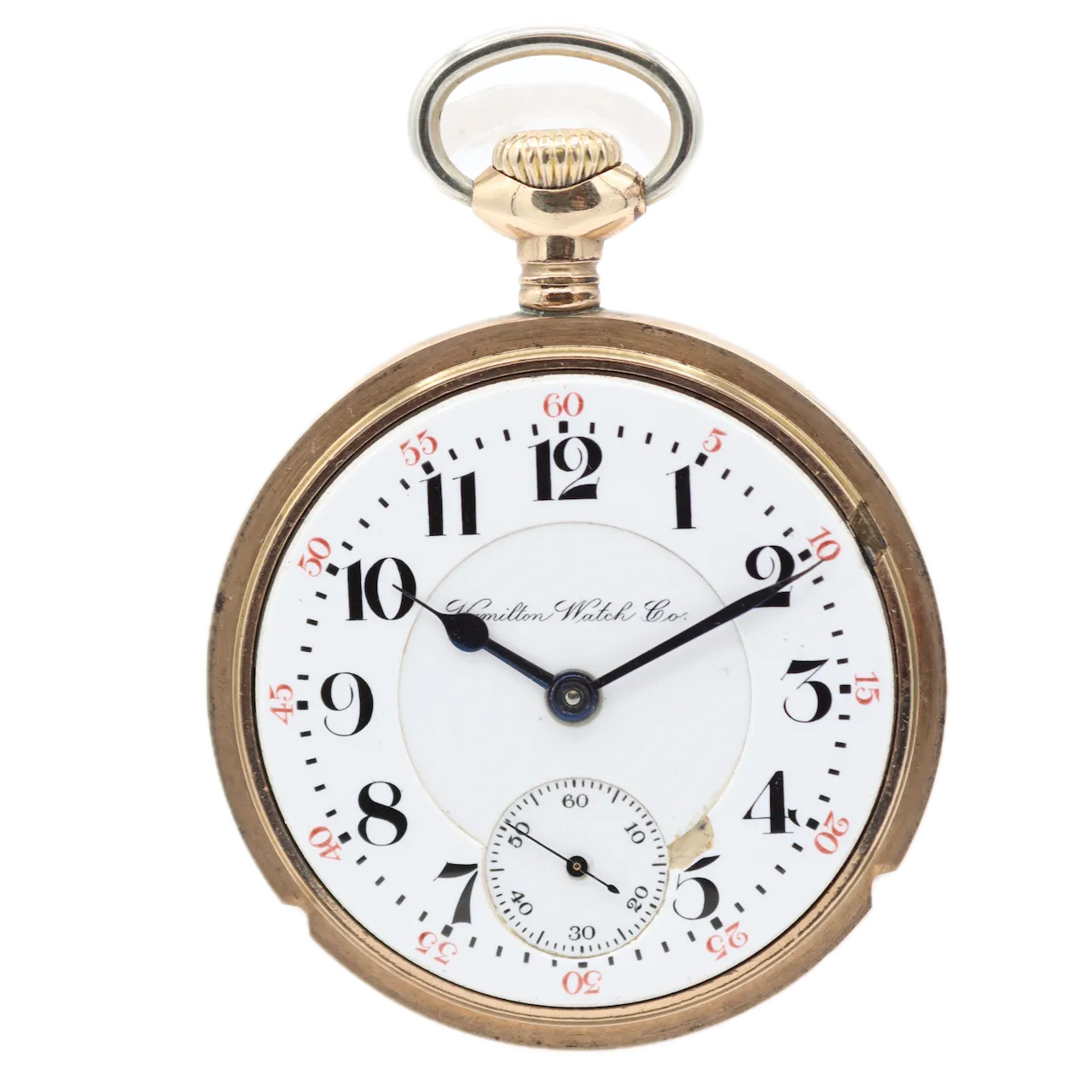Antique 18s Hamilton Two Tone Rare 21 Jewel Railroad Pocket Watch 940 10k GF