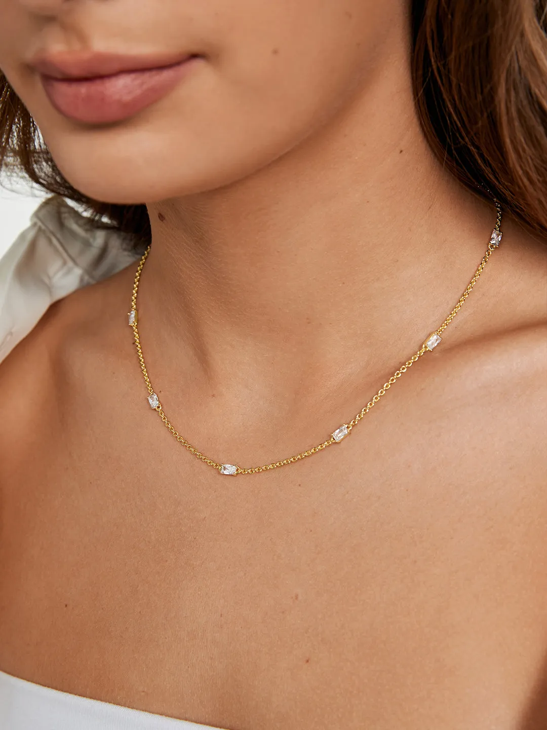 Baguette Crystal Choker
