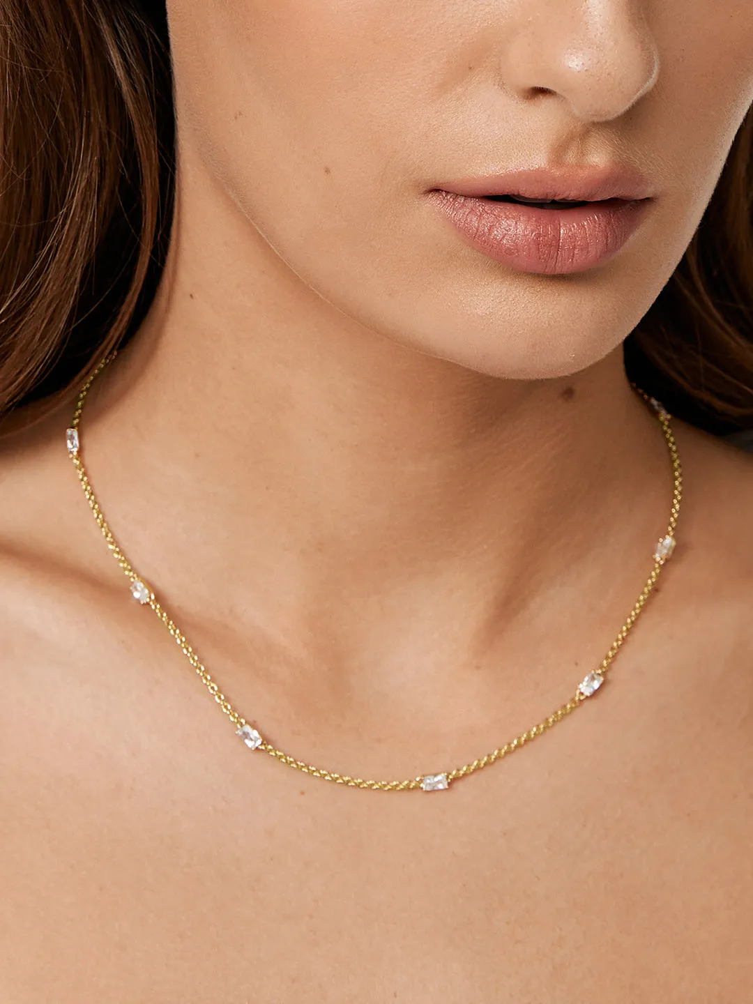 Baguette Crystal Choker