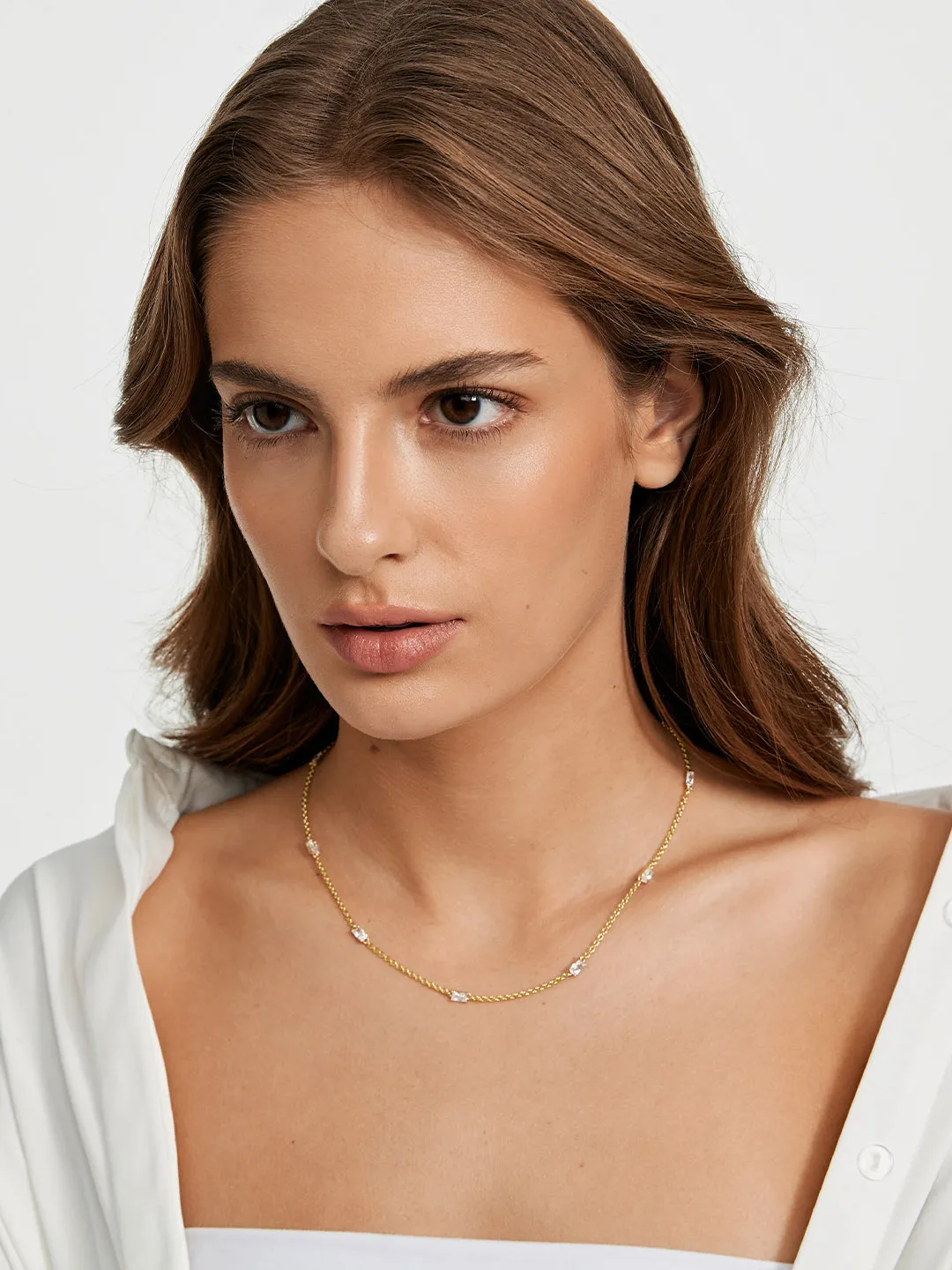 Baguette Crystal Choker