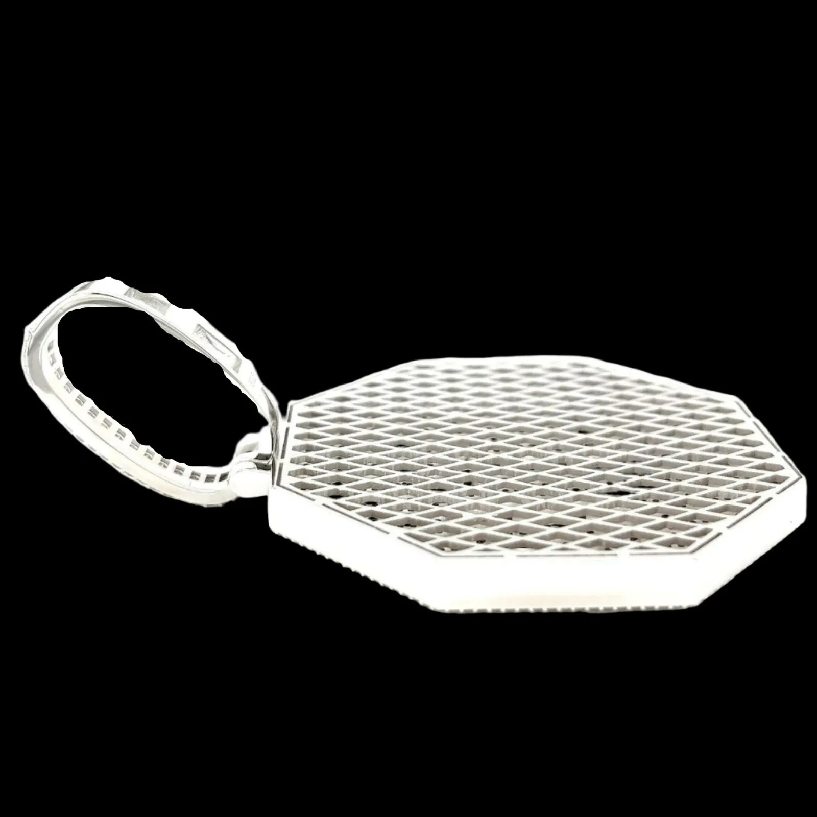 Baguette lab-created Moissanite HTD Octagon Custom Design one-of-a-kind piece Pendant Charm