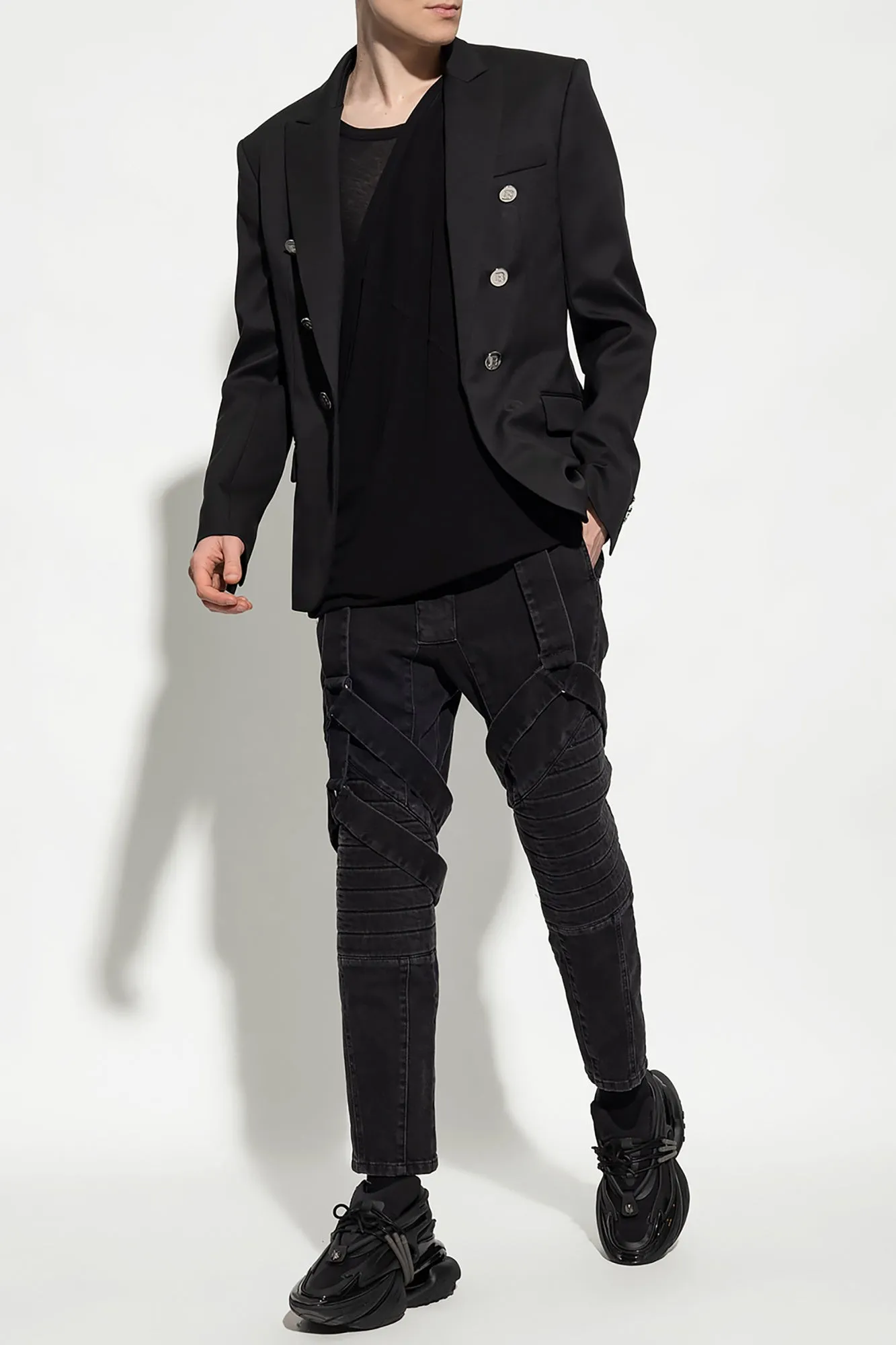 Balmain Blazer with peak lapels in BLACK - 50