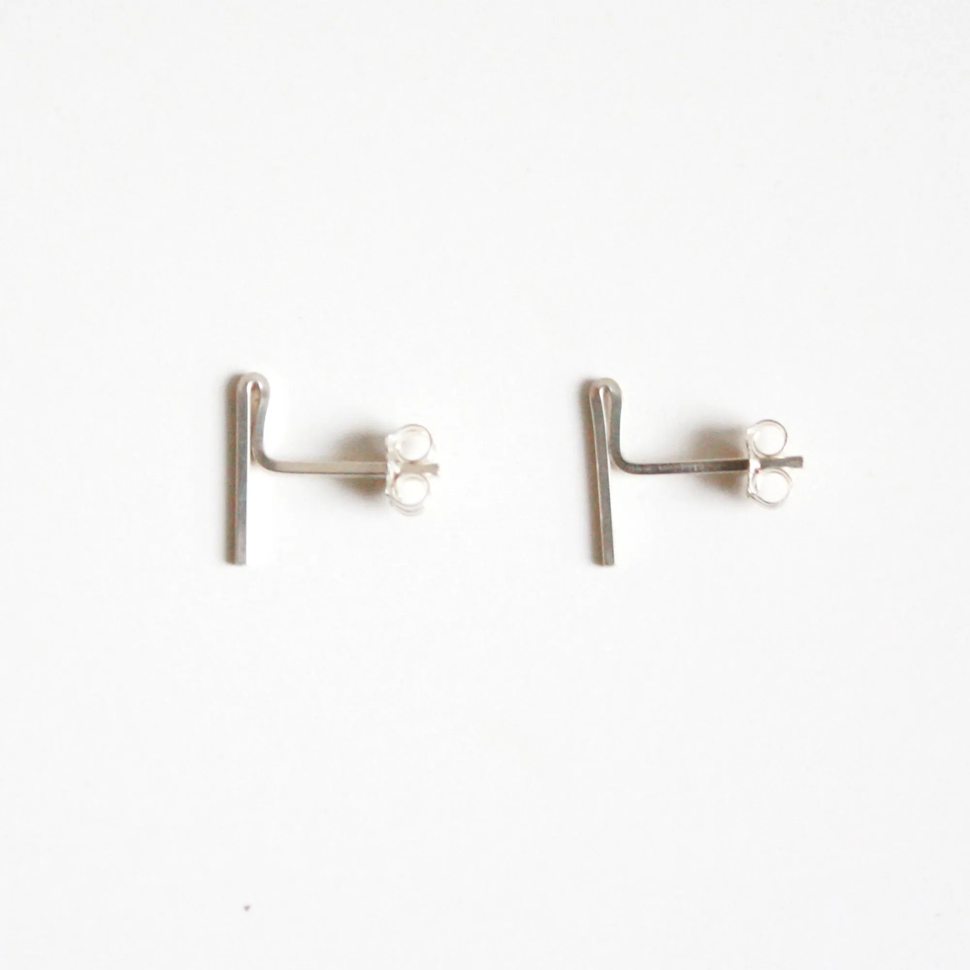 Bar Stud Earrings - Short