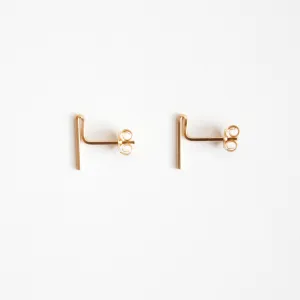 Bar Stud Earrings - Short