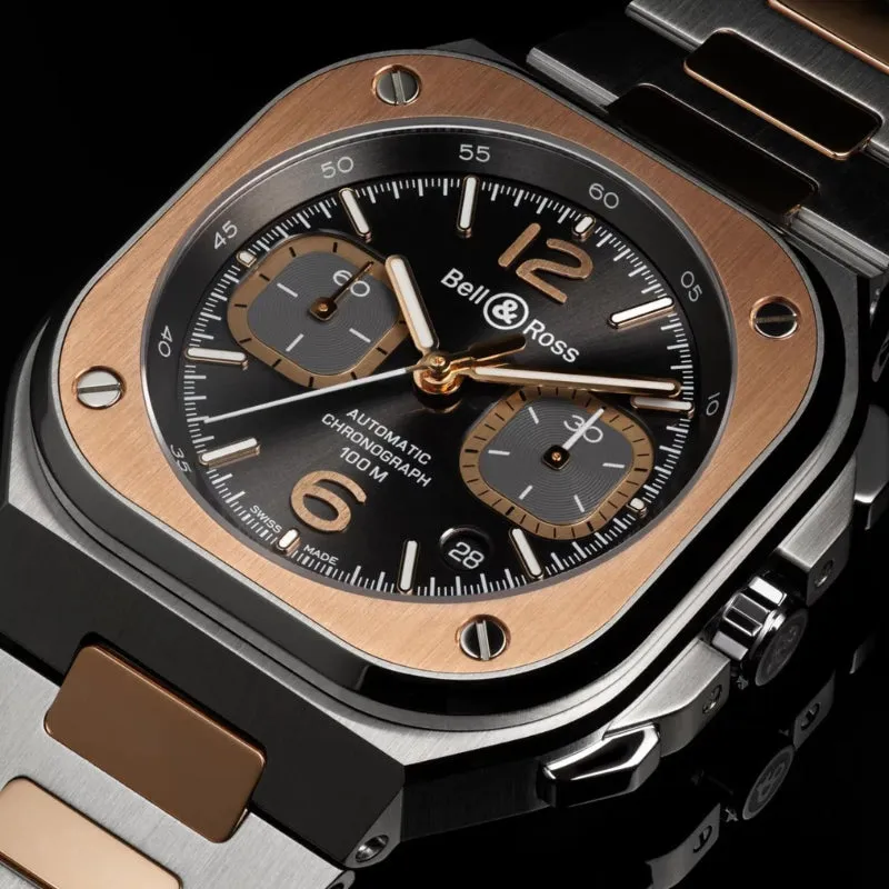Bell & Ross BR-05 Chronograph Grey Steel & Gold - BR05C-RTH-STPG/SSG